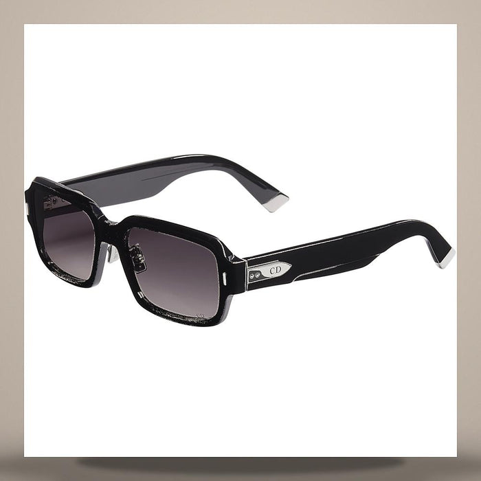 DIOR Black Rectangular DiorTailing S2F Sunglasses