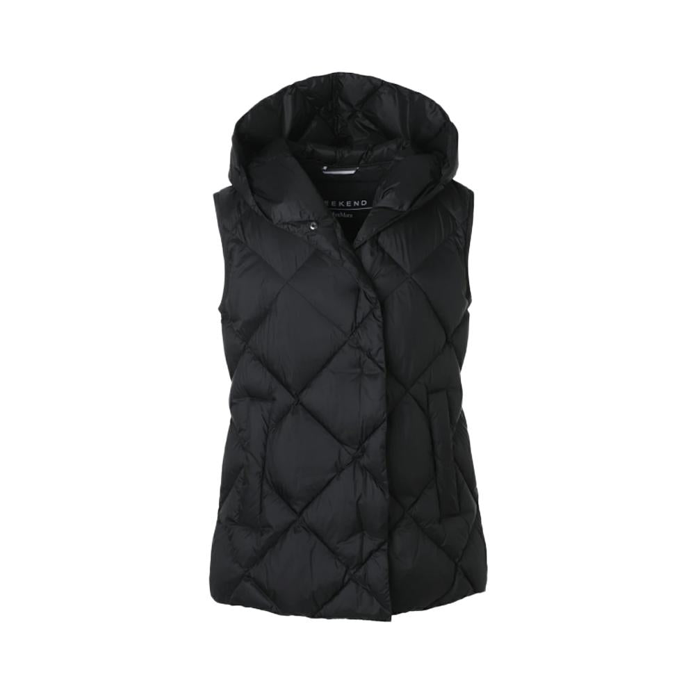 Max Mara Black Hidden-Button Puffer Vest 2525296012 003