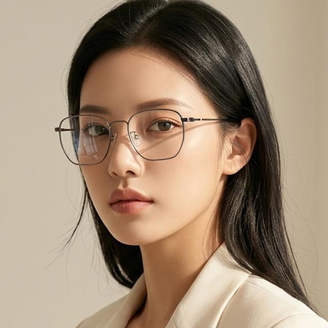 BALLY Titanium Metal Square Eyeglass Frame Asian Fit Unisex BY5059D 008