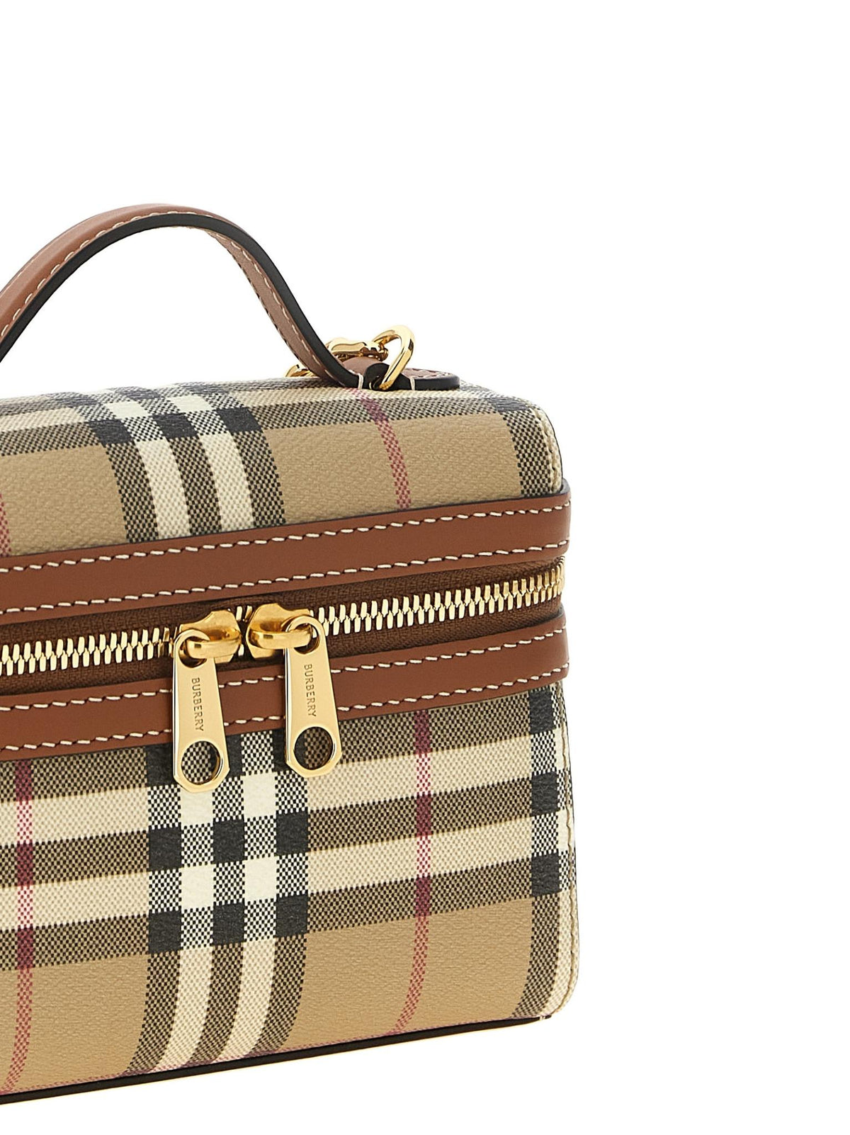BURBERRY Archive Beige Check Canvas Crossbody Bag