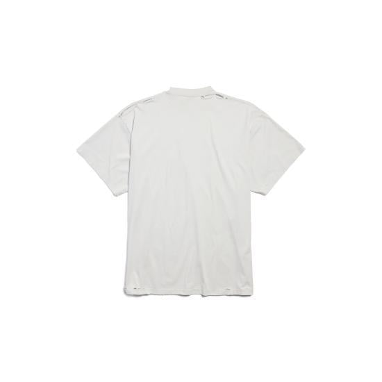 BALENCIAGA Liquified Logo Oversized T-Shirt for Men 787349 TRVS8 9081 WHITE DOM