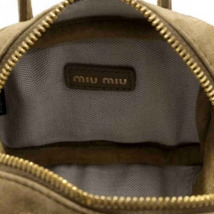 Miu Miu Suede Micro Bow Tote Bag 5NR020 ACSS F0393