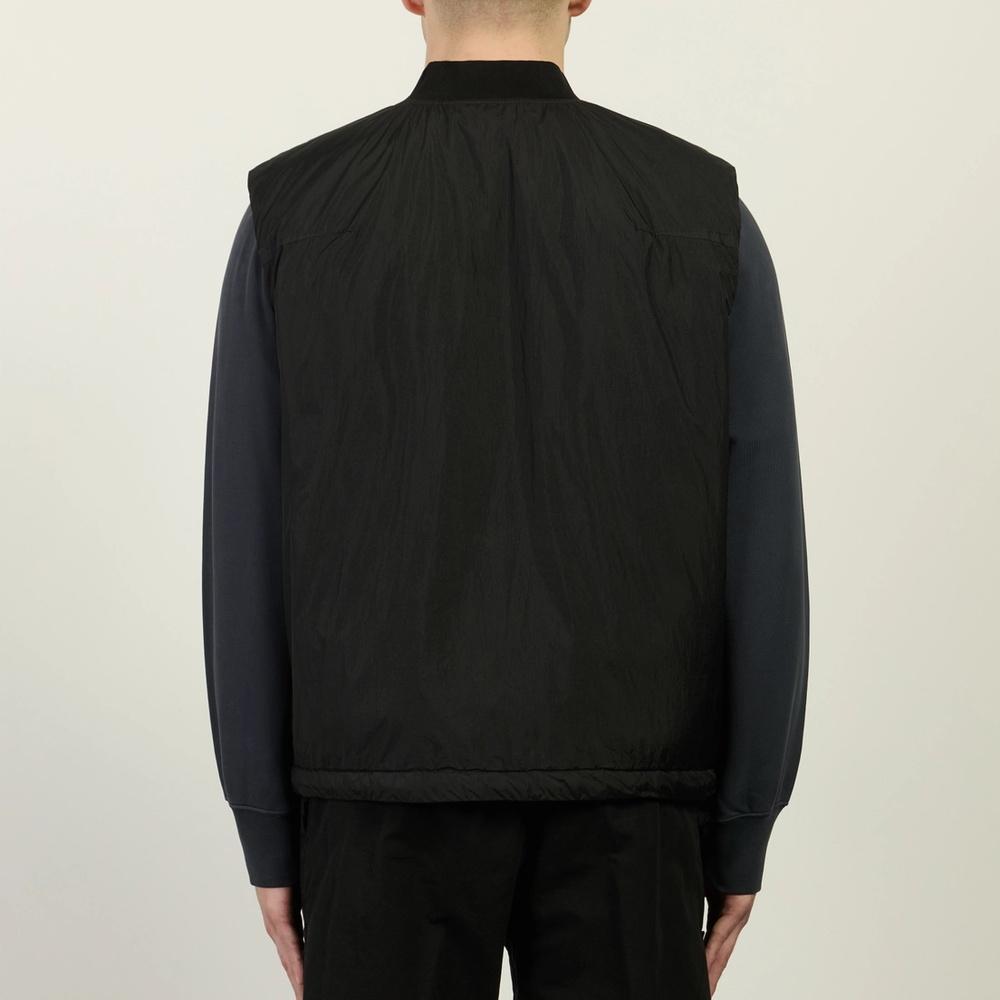 STONE ISLAND Crinkle Reps Nylon Down Puffer Vest Black Men