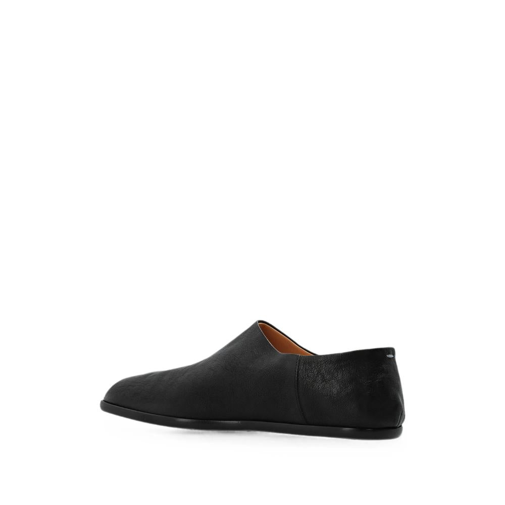 Maison Margiela Black Leather Slip-On Loafers for Men
