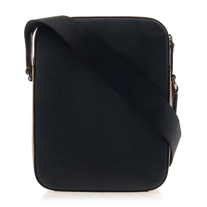 Michael Kors Men's Logo Print Crossbody Bag Black Leather