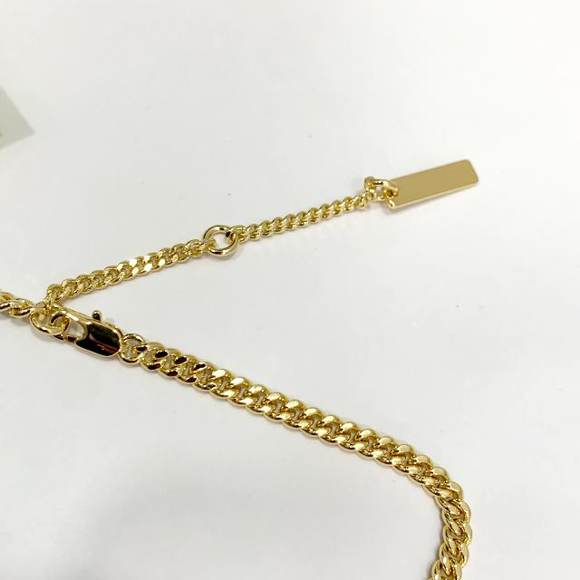 Marc Jacobs Logo Monogram Chain Necklace Gold-Tone