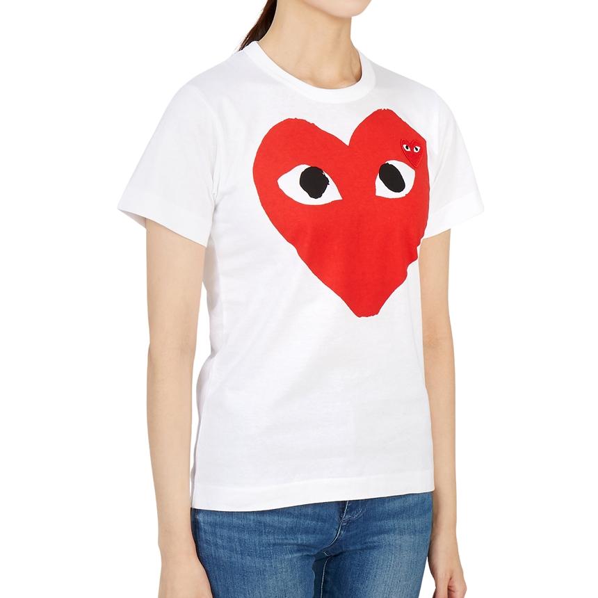 Comme des Garcons Red Heart Patch Short Sleeve T-Shirt Unisex AZ T025 051 1