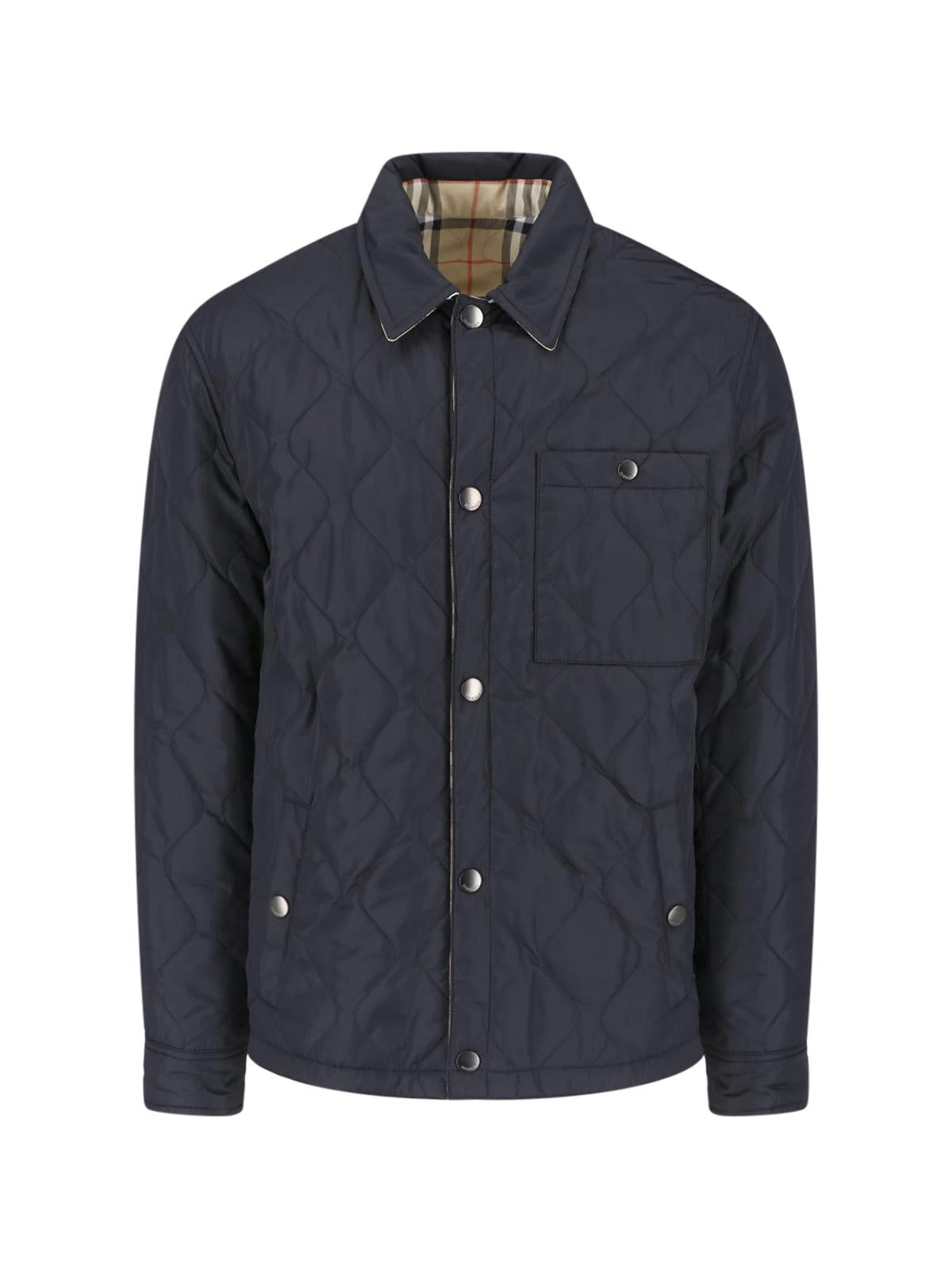 BURBERRY Black Down Puffer Jacket for Men