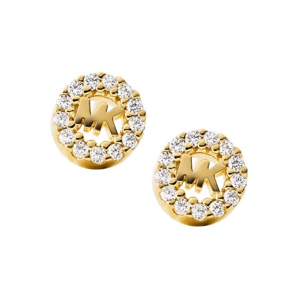 Michael Kors Gold-Tone Crystal Stud Earrings for Women