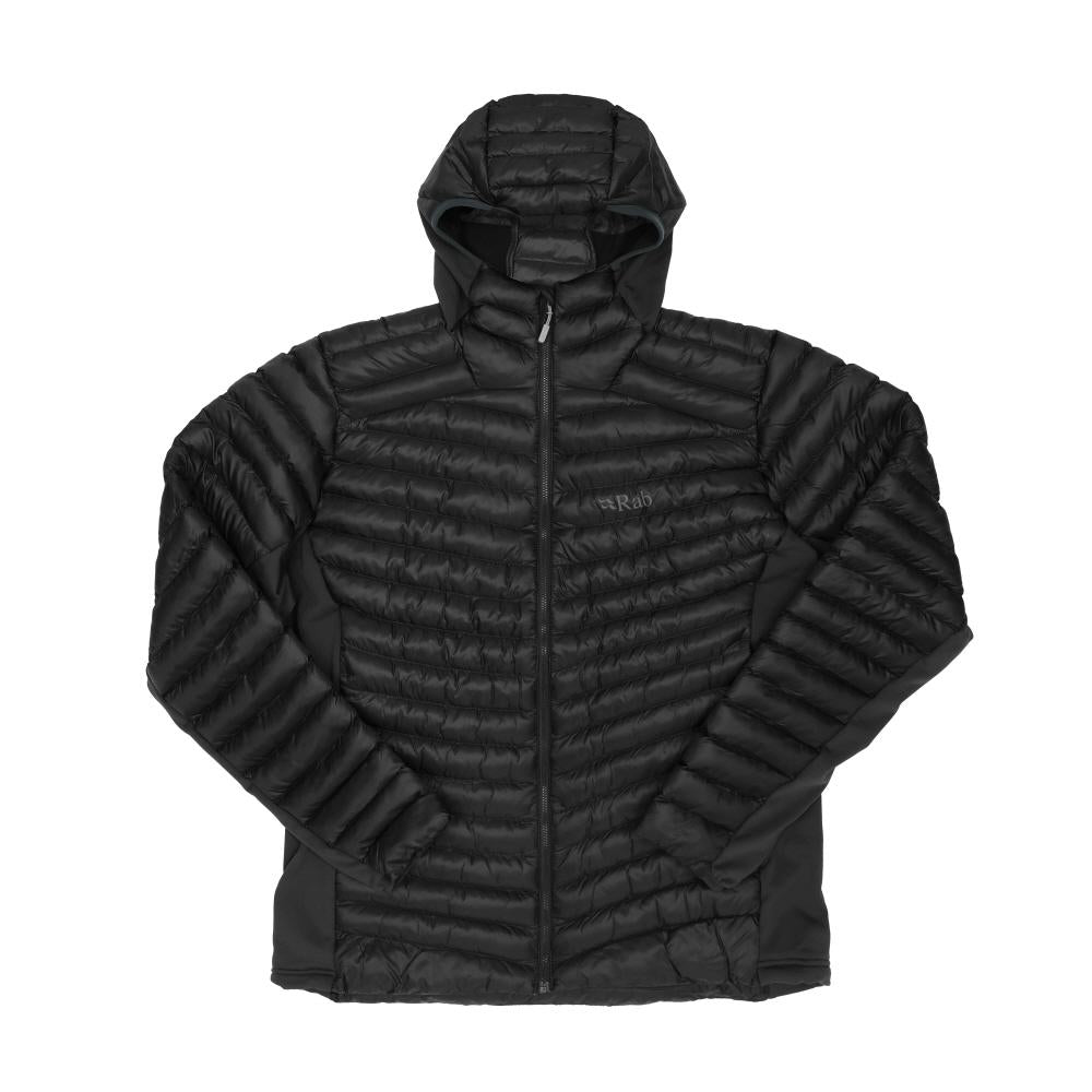 RAB Black Cirrus Flex Hooded Down Jacket for Men QIP 31