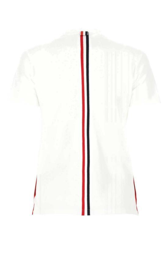 THOM BROWNE Classic Cotton Piqué Relaxed Fit Center Stripe Short Sleeve T-Shirt