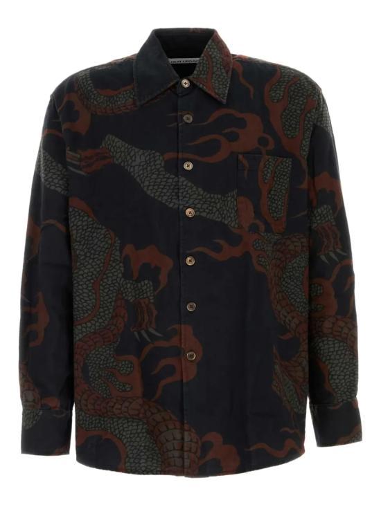 OUR LEGACY Long Sleeve Shirt for Men M4252AB BROWN ABSTRACT DOM