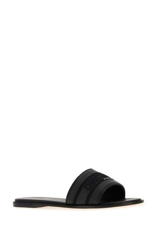 DIOR Black Mule Slide Sandals KCO426CEY900 BLACK DOM