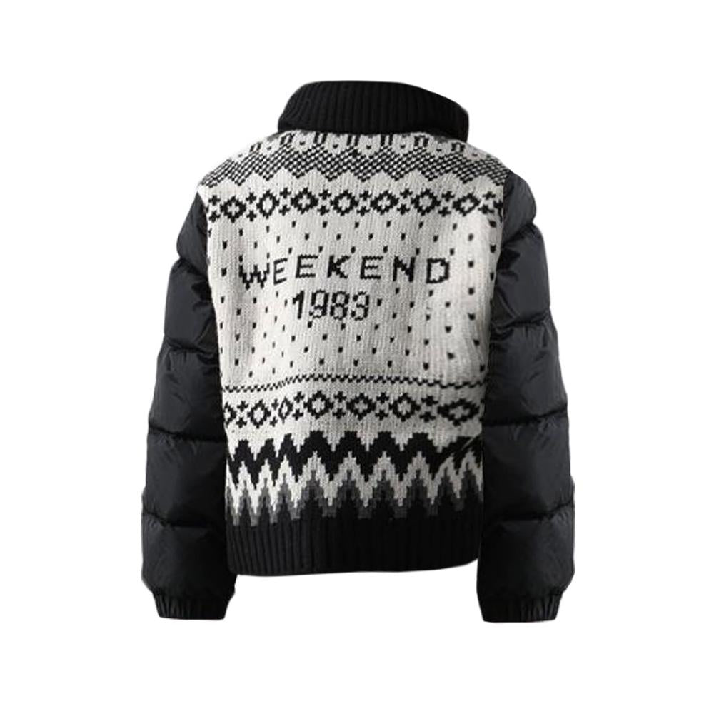 Max Mara Neutro Jacquard Knit Puffer Jacket 2425486082 004