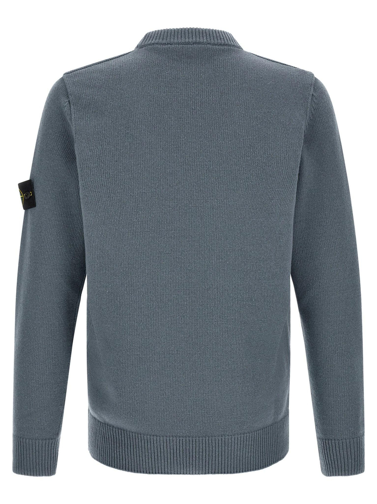 STONE ISLAND Wool Blend Crewneck Knit Sweater Navy Men