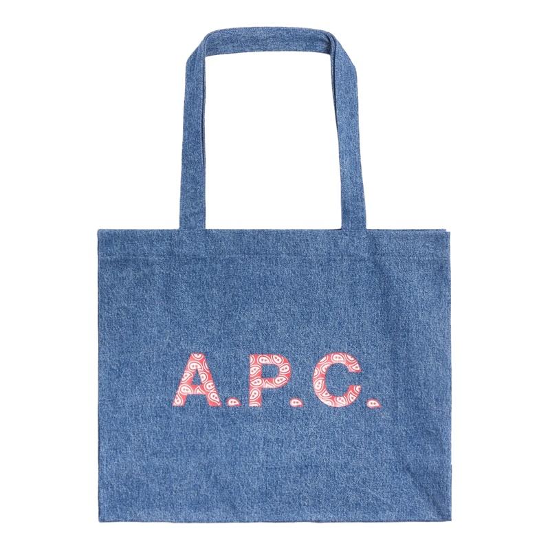 A.P.C. Denim Tote Bag Unisex Navy