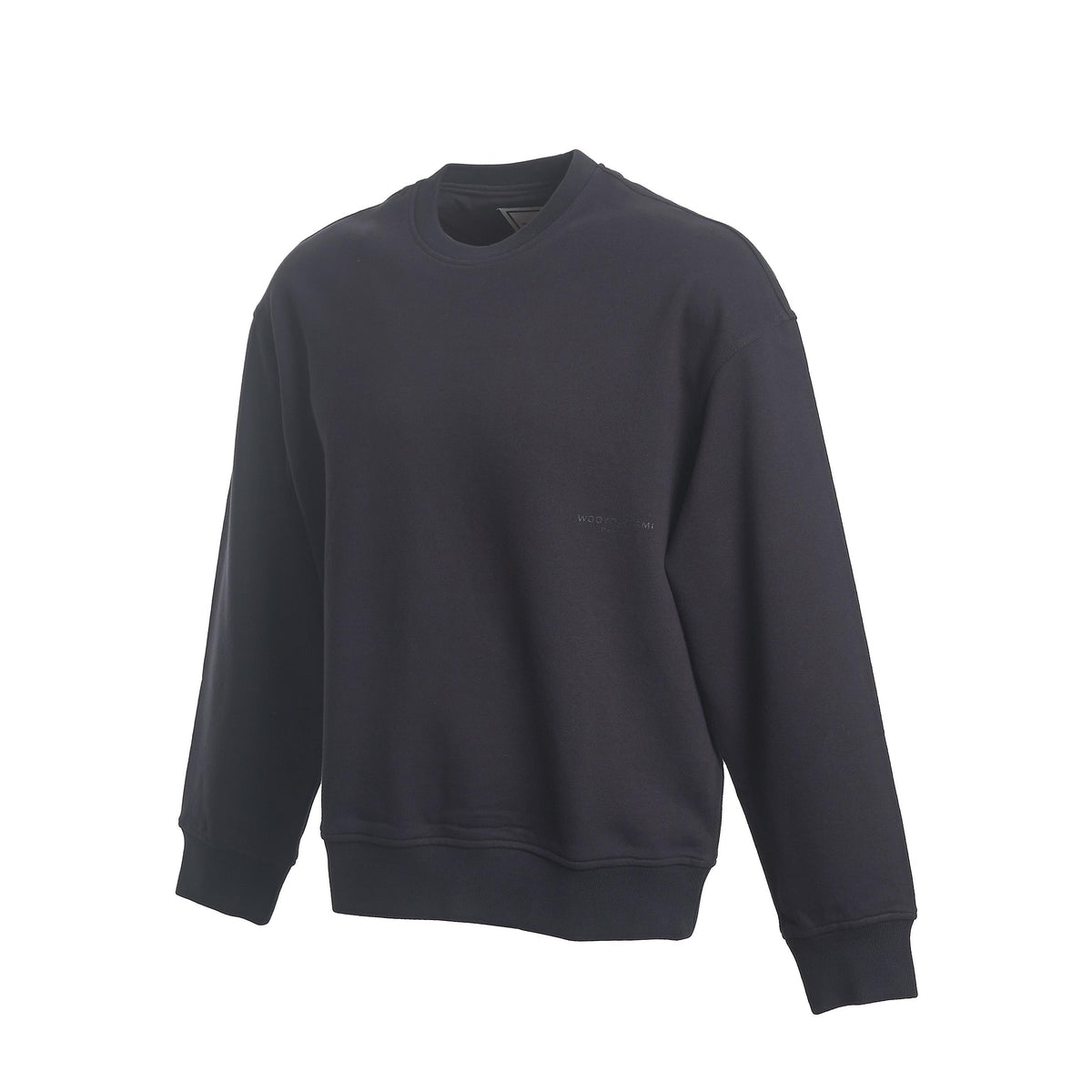 WOOYOUNGMI Leather Patch Navy Men’s Sweatshirt W233TS22 714N