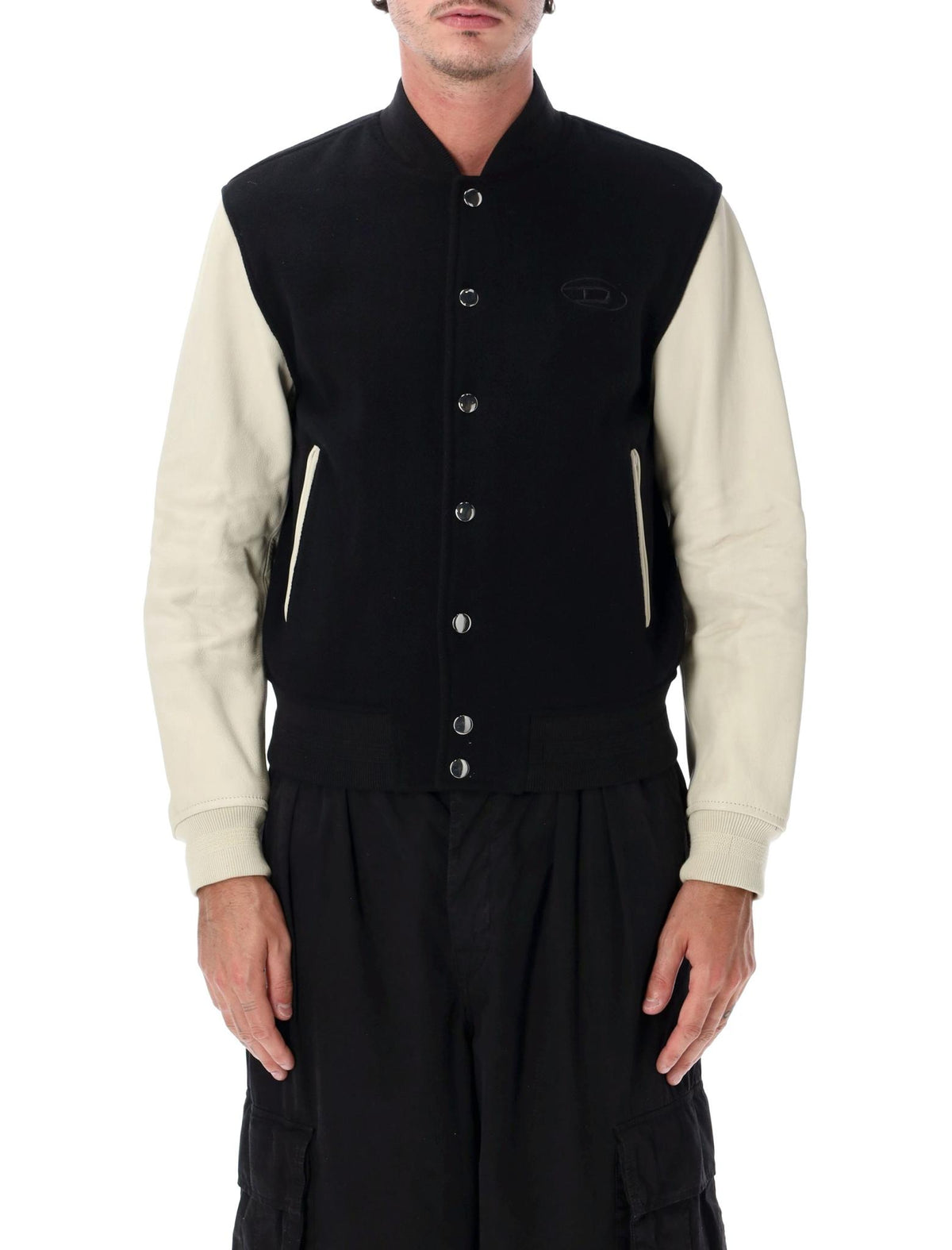 DIESEL Black Puffer Vest Men's Sleeveless Jacket