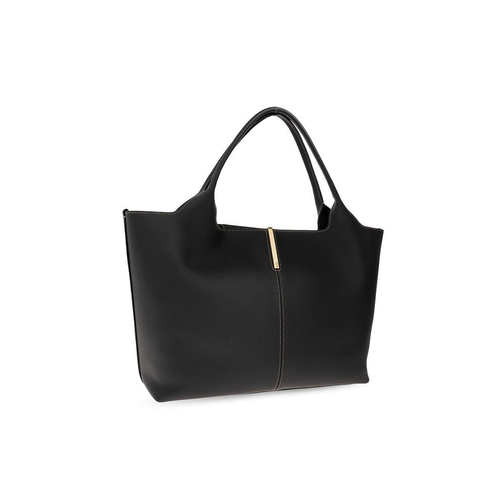 Tods Black Leather Women's Shopper Tote Bag XBWEBRA0250UBL B999