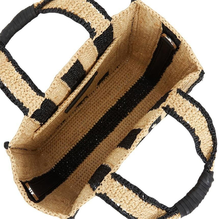HELEN KAMINSKI Woven Raffia Tote Bag BAG51902 NATURAL CHARCOAL