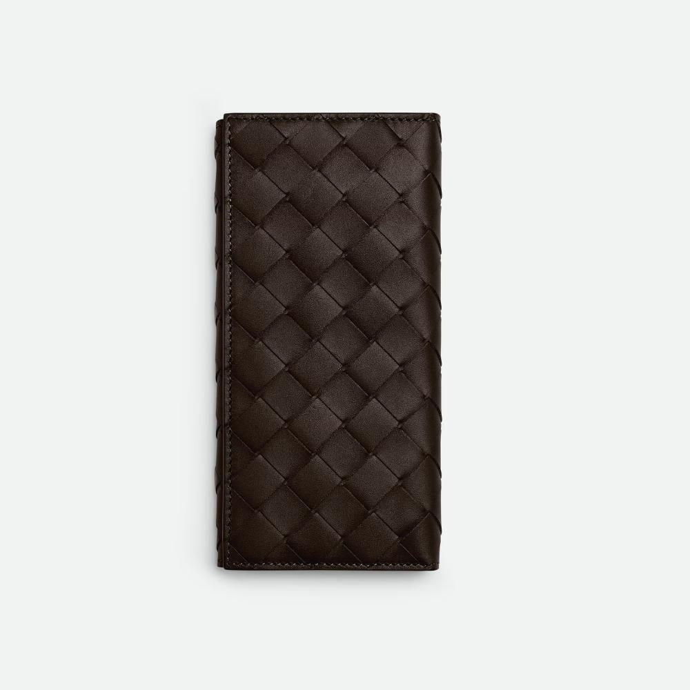 Bottega Veneta Intrecciato Leather Long Wallet Fondente Unisex