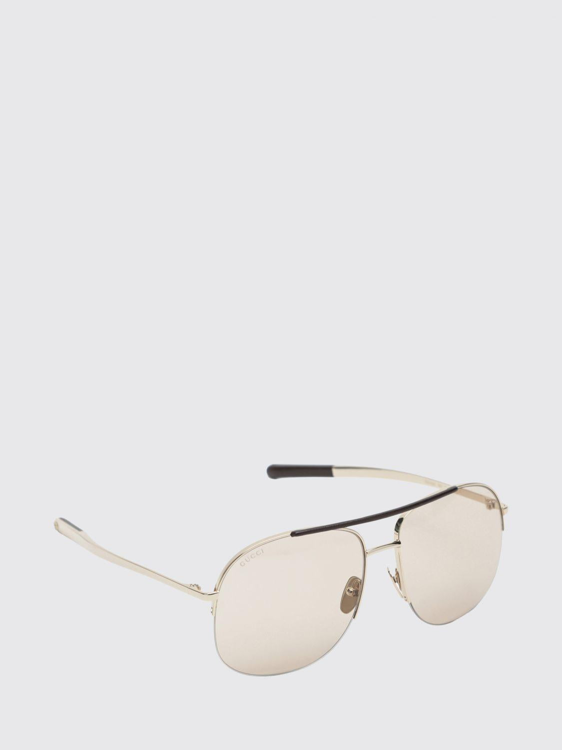 GUCCI Brown Acetate Square Sunglasses