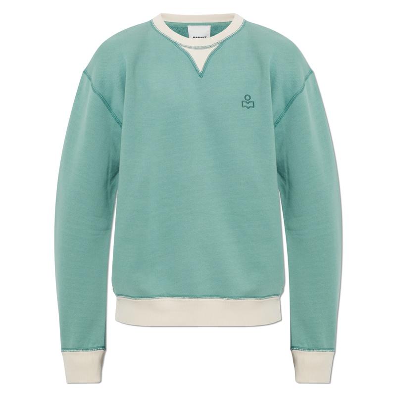 Isabel Marant Myker Logo Crewneck Sweatshirt Men’s Navy Cotton