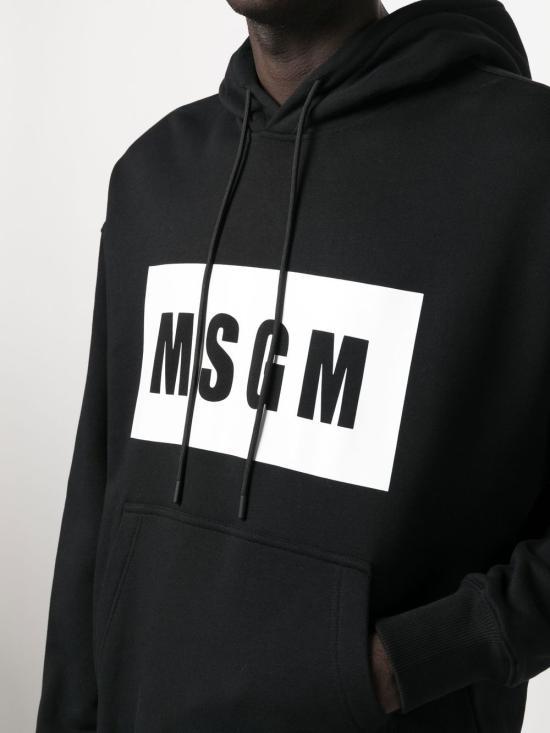 MSGM Women's Hooded Sweatshirt 2000MM52520000199 BLACK DOM