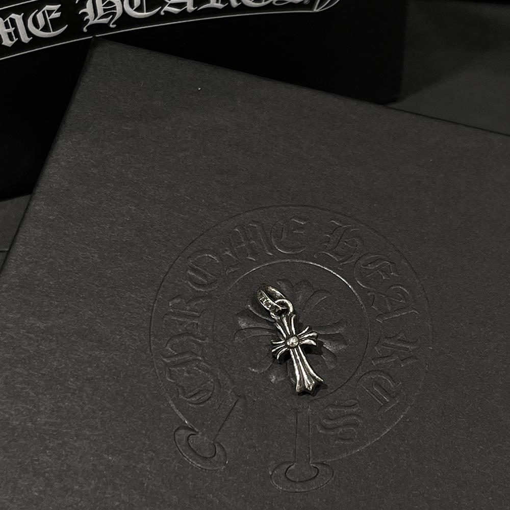 Chrome Hearts Tiny Cross Babyfat CH Charm Pendant Necklace