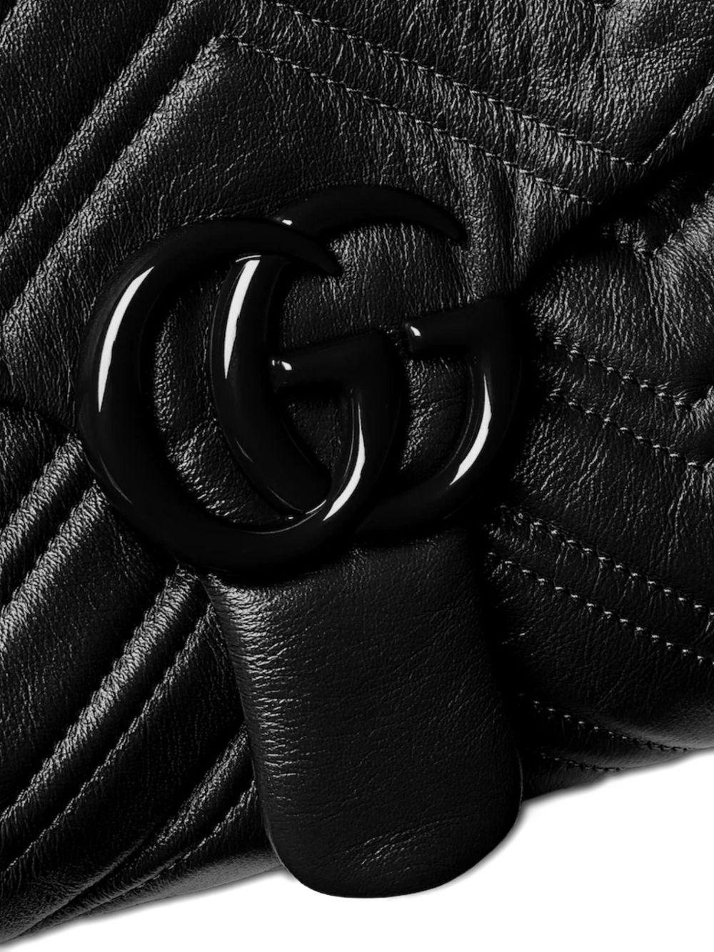 GUCCI Black Leather Shoulder Bag