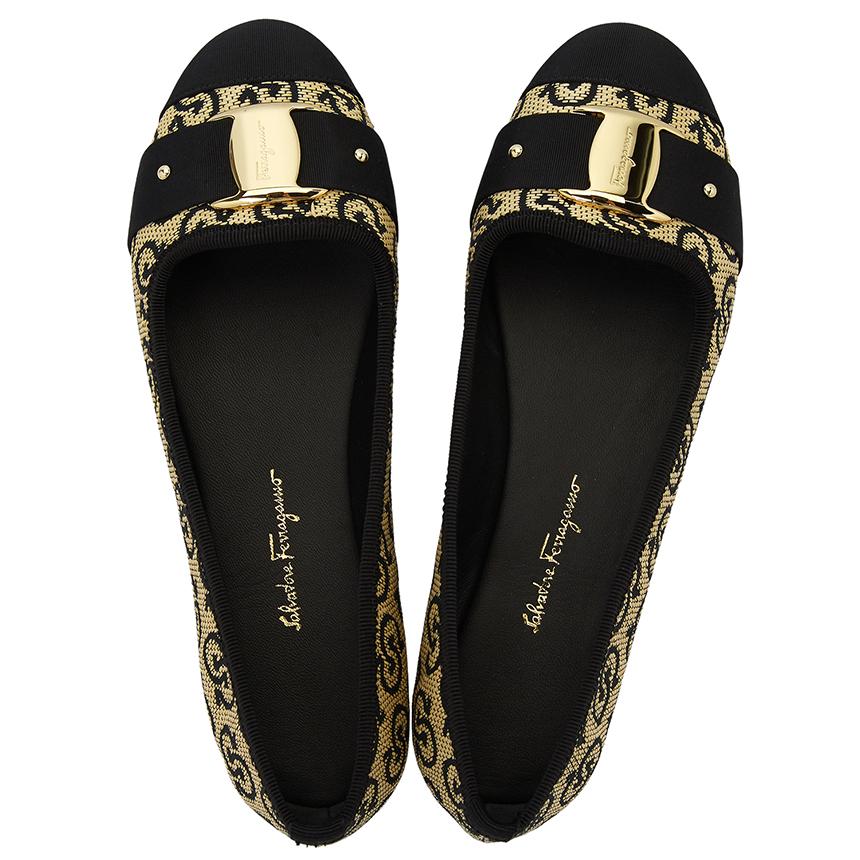 Ferragamo Gancini Women’s Loafers Width C KACY P RAF 1CM NERO 0751282