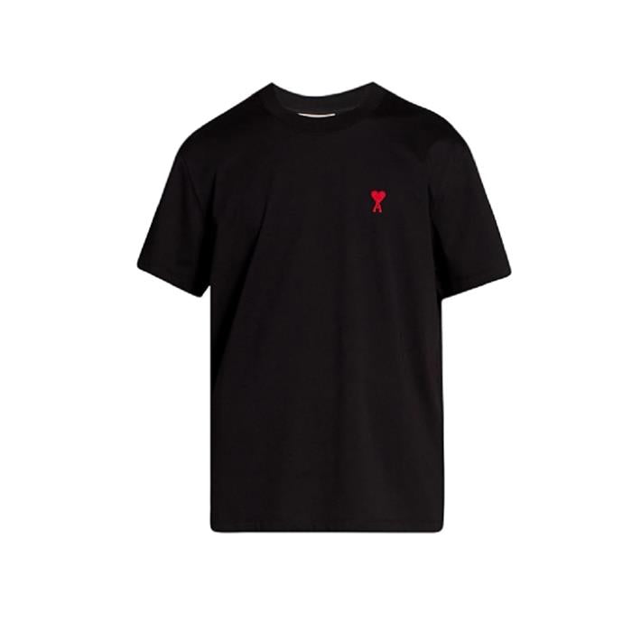 AMI Black Heart Logo Short Sleeve T-Shirt BFHJ108 723