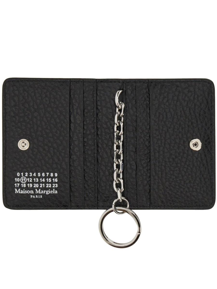 Maison Margiela Black Leather Compact Wallet