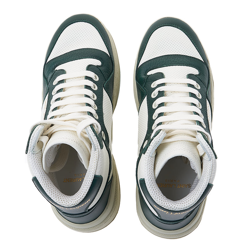 Saint Laurent Women's Perforated Leather Mid-Top Sneakers 610619 AAAS4 8513 1
