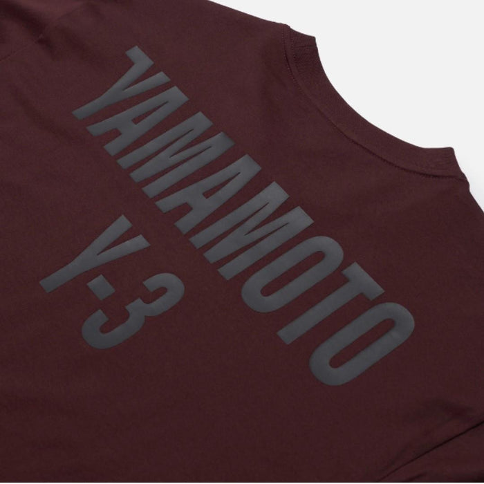 Y-3 Burgundy Graphic Crew Sweatshirt for Men GK4368