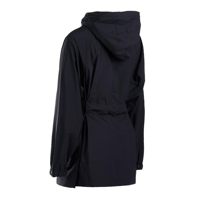 BURBERRY EKD Print Belted Short Parka Jacket Black Women