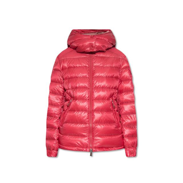 Moncler Glossy Red Hooded Down Jacket Women 1A00004 539AQ 542
