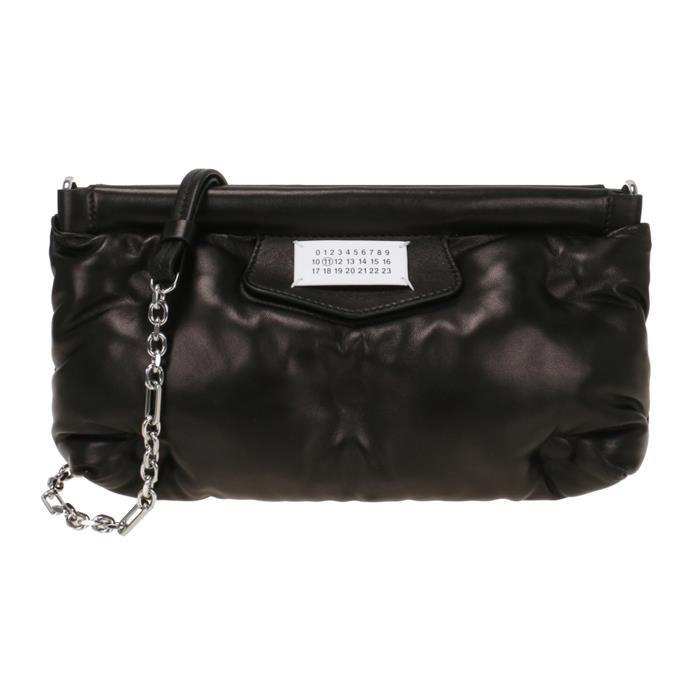 Maison Margiela Glam Slam Crossbody Bag Black Leather Shoulder Bag