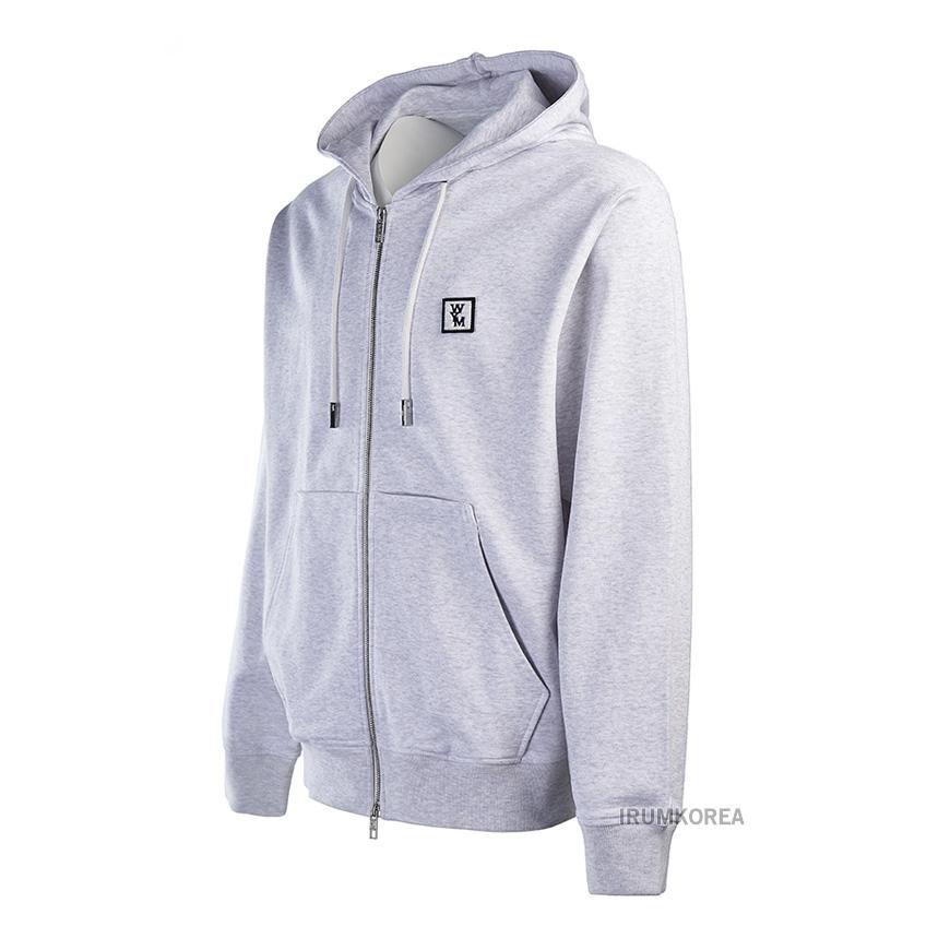 WOOYOUNGMI Men’s Back Logo Zip-Up Hoodie W243TS47 740G