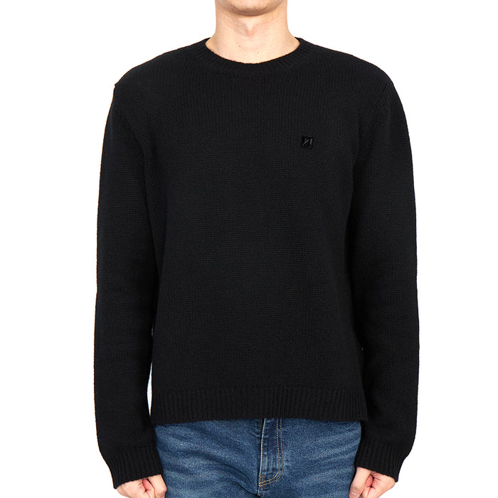 VALENTINO Men’s Black Wool Crewneck Knit Sweater