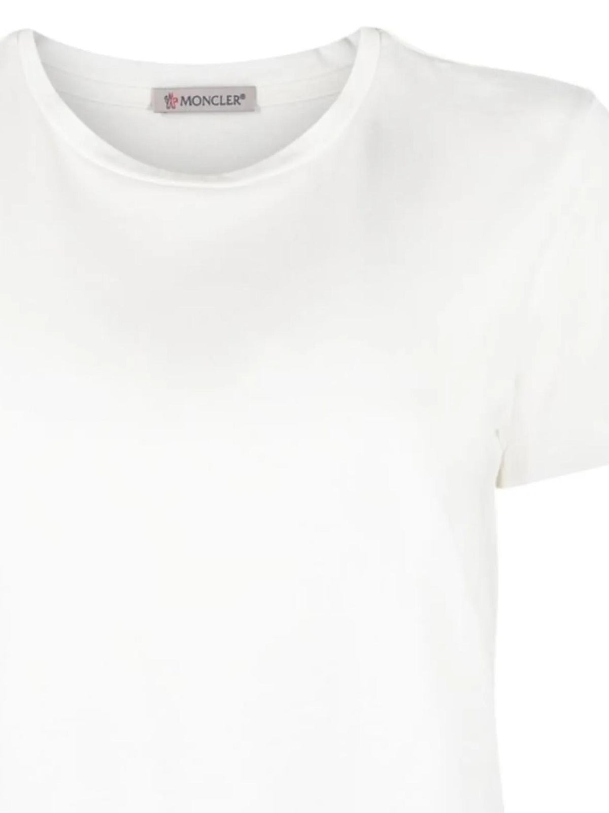 Moncler Short Sleeve Cotton T-Shirt White Women's Top