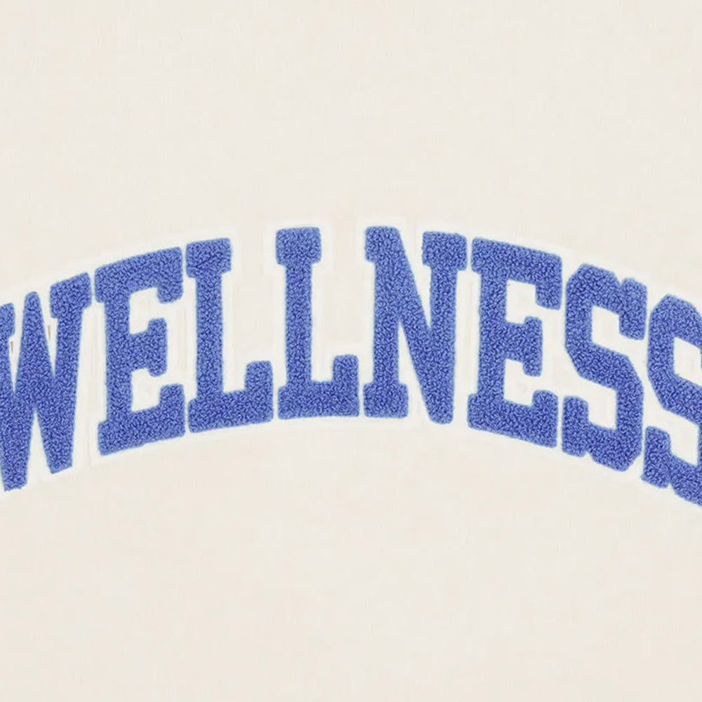 SPORTY&RICH Wellness Logo Fleece Sweatshirt Cream Men