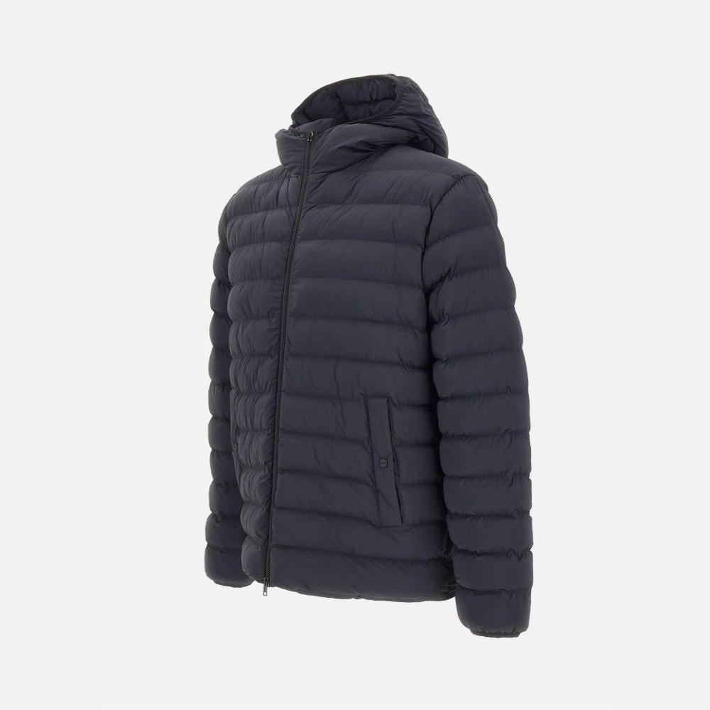 Herno Men’s Packable Hooded Lightweight Down Jacket Black