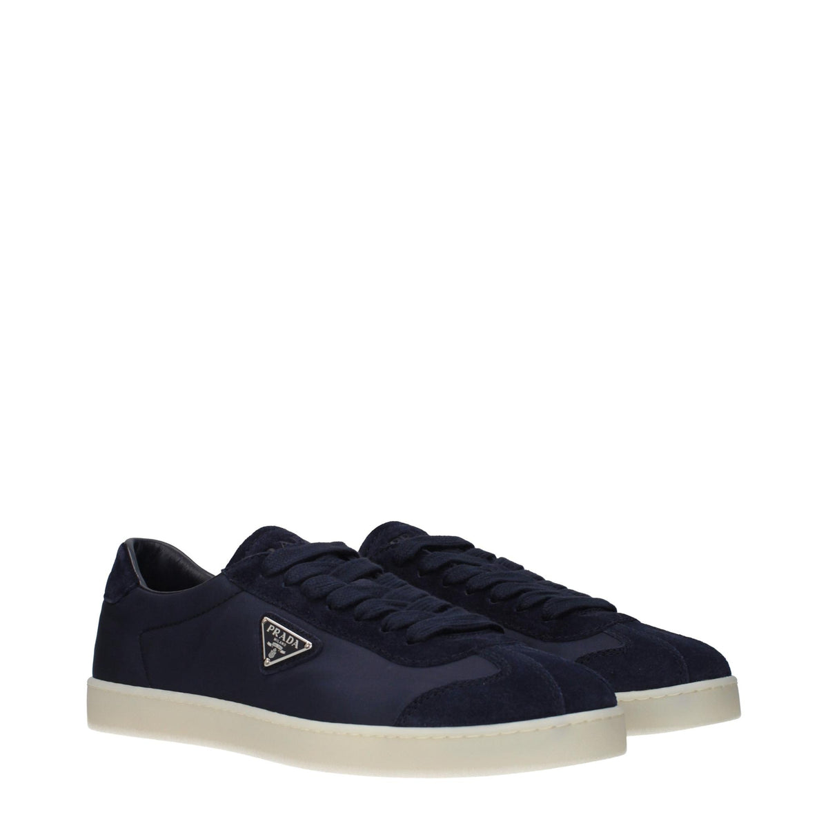 PRADA Black Leather Low Top Sneakers