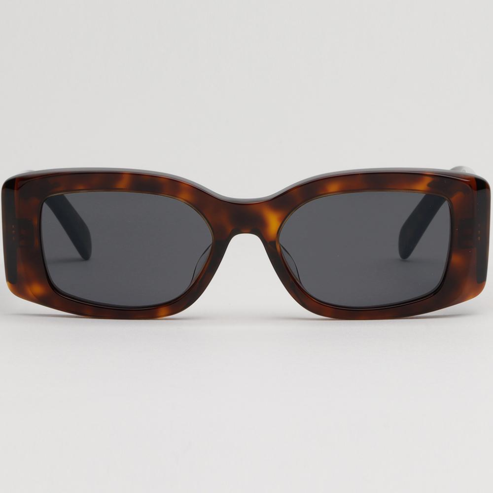 CELINE Triomphe Havana Acetate Sunglasses Asian Fit Unisex CL40282U 52A