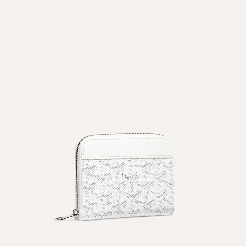 GOYARD White Matignon PM Women’s Card Holder Wallet MATIGNPMLTY 50CL 50P