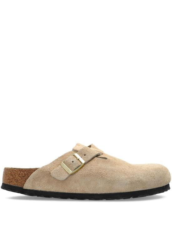 Birkenstock Boston Suede Leather Clogs Sandcastle Sandals/Slippers