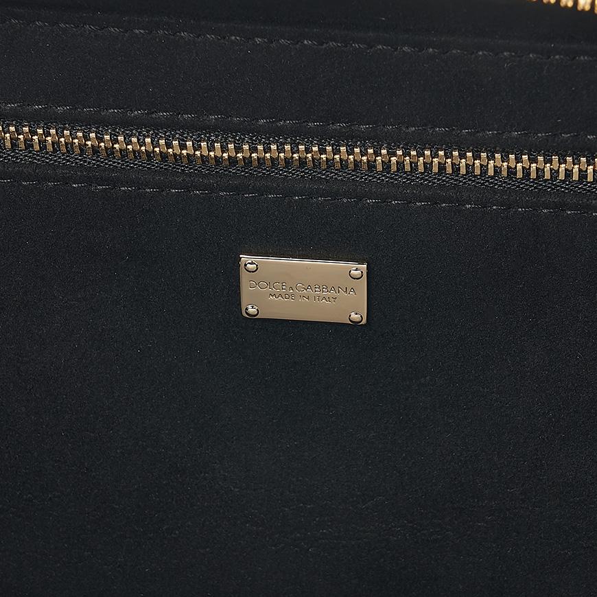 D&G Women’s DG Logo Camera Bag Black Crossbody Leather