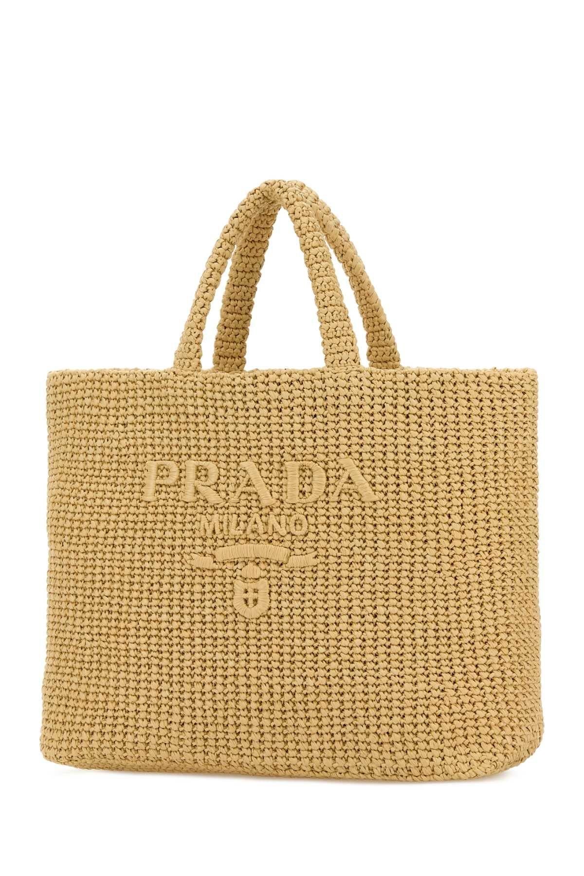 PRADA Leather Tote Bag Black