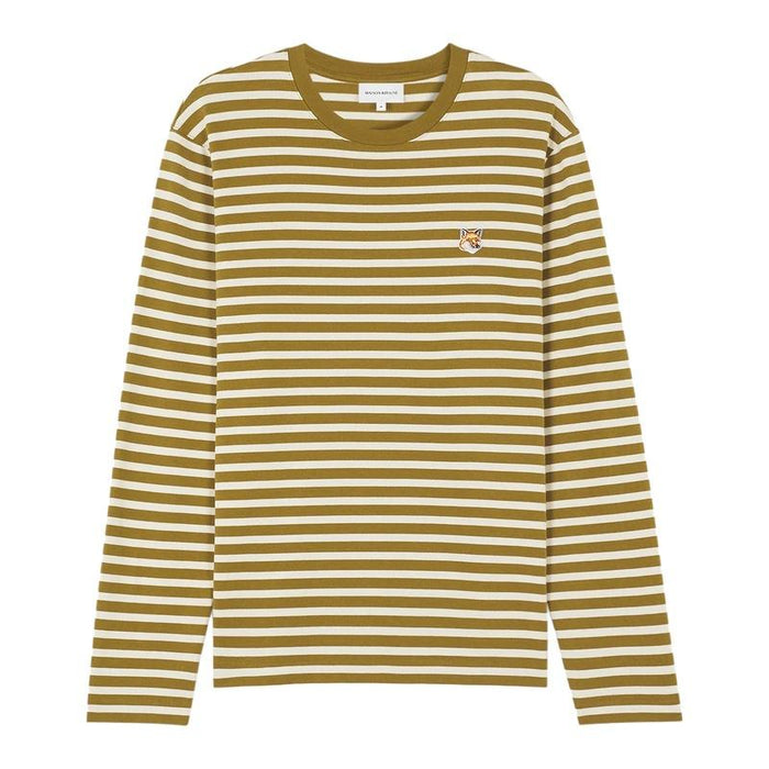 Maison Kitsune Fox Head Stripe Men’s Long Sleeve T-Shirt